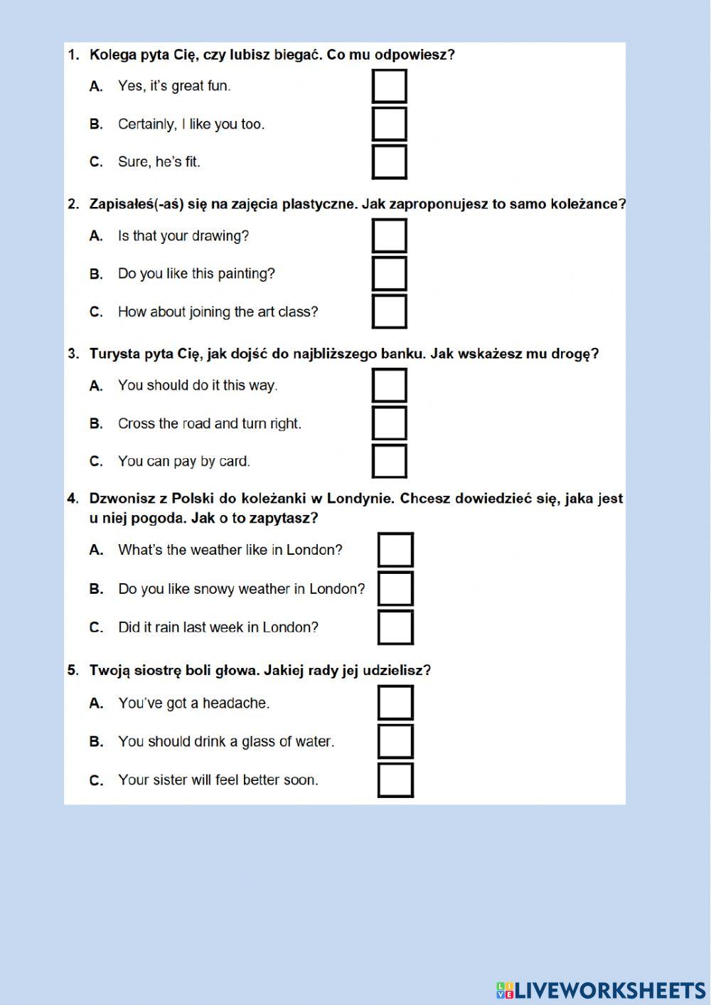 MELA-Getting ready for EGZAMIN 15