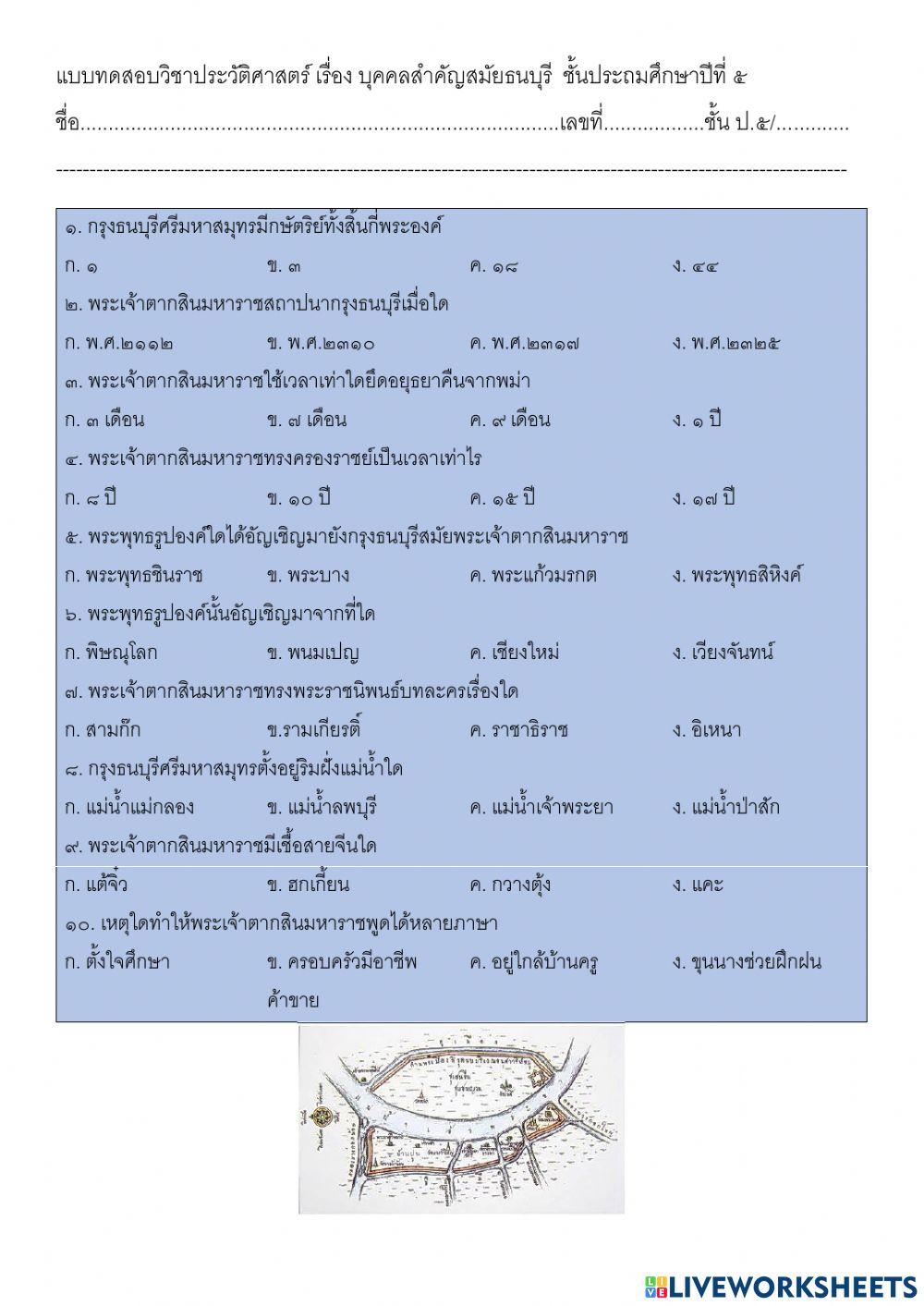 บุคคลสำคัญสมัยธนบุรี