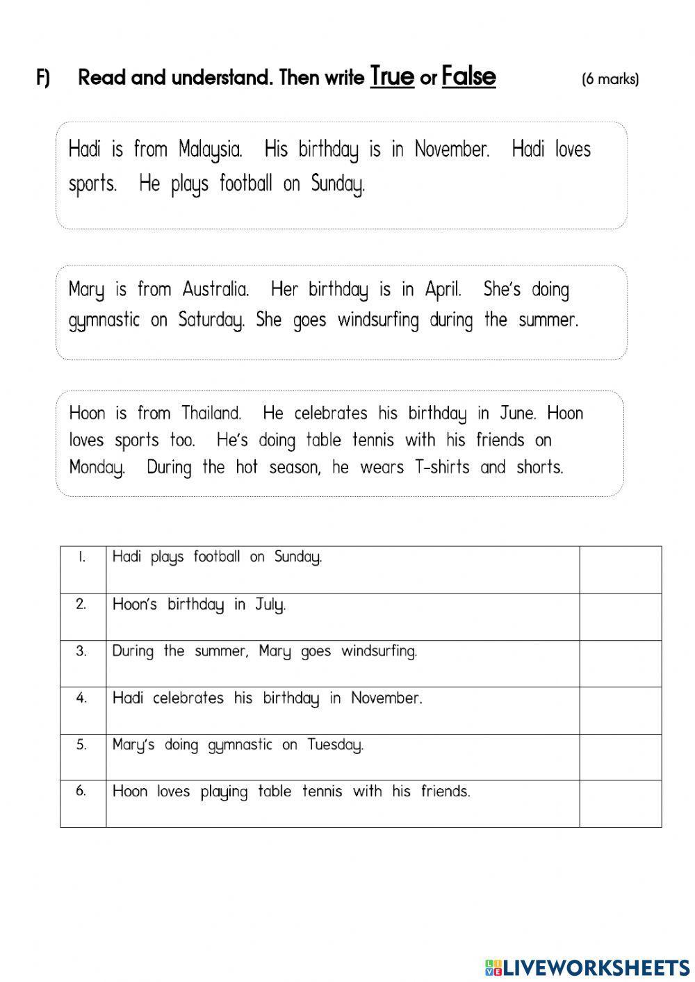 Ujian Setara Bahasa Inggeris Tahun 3 Feb 2022