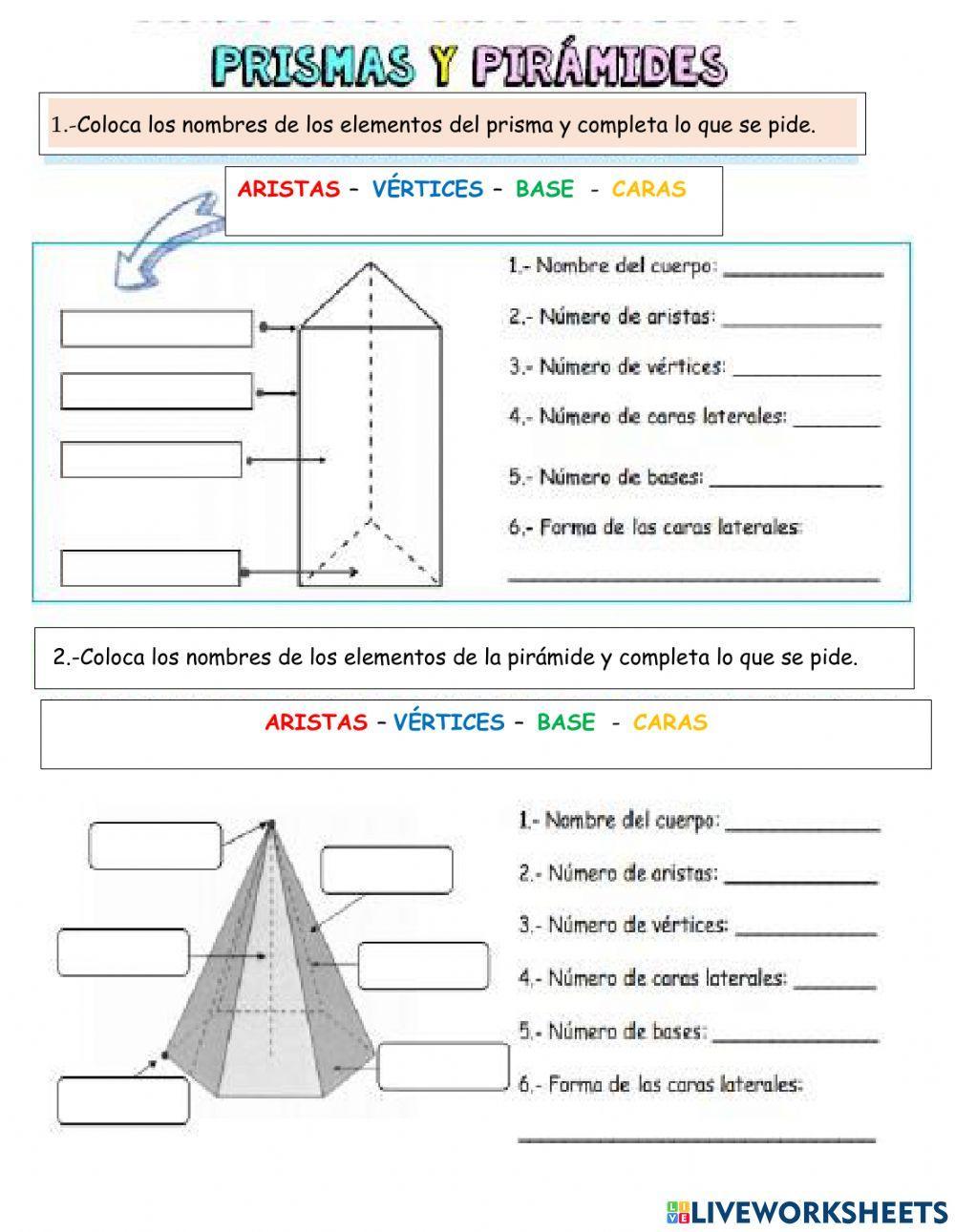 Prismas y pirámides