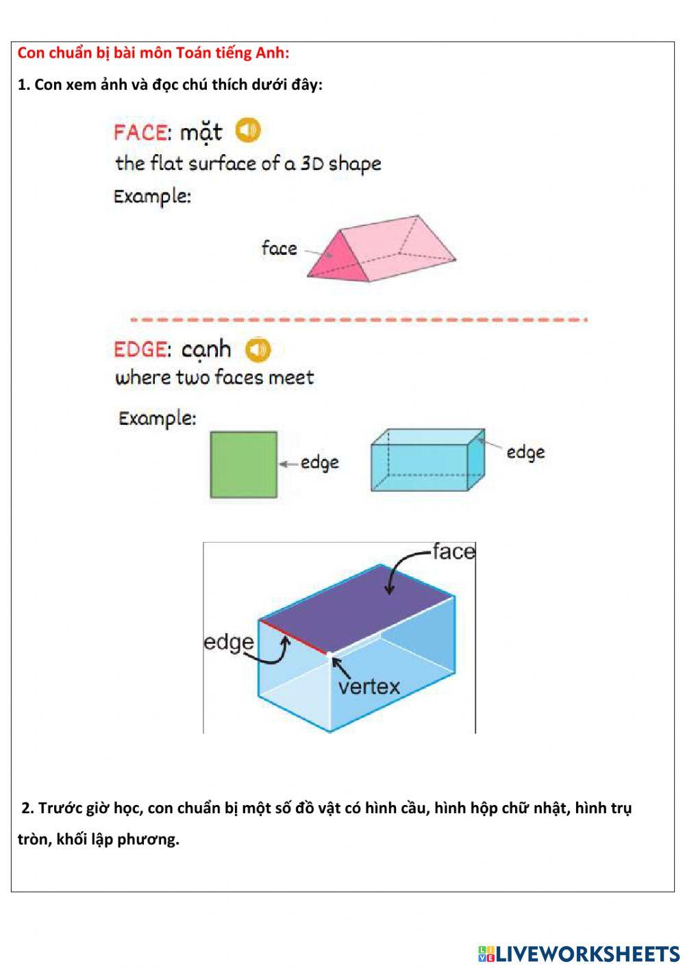 Phiếu giao bài TA tuần từ 21-25-2