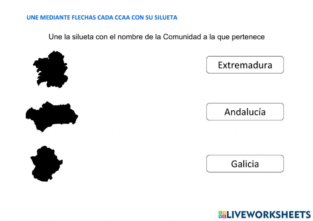 Silueta ccaa españa