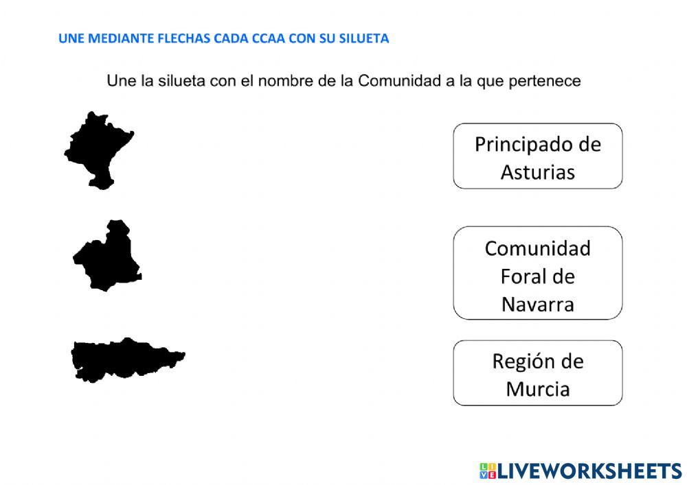 Silueta ccaa españa