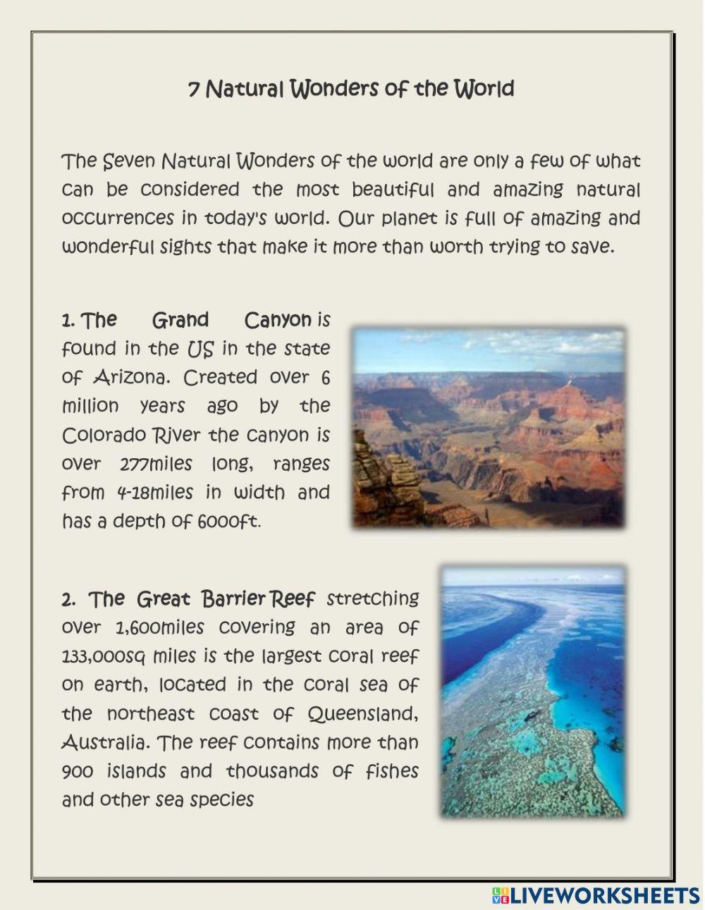 Wonders of the world