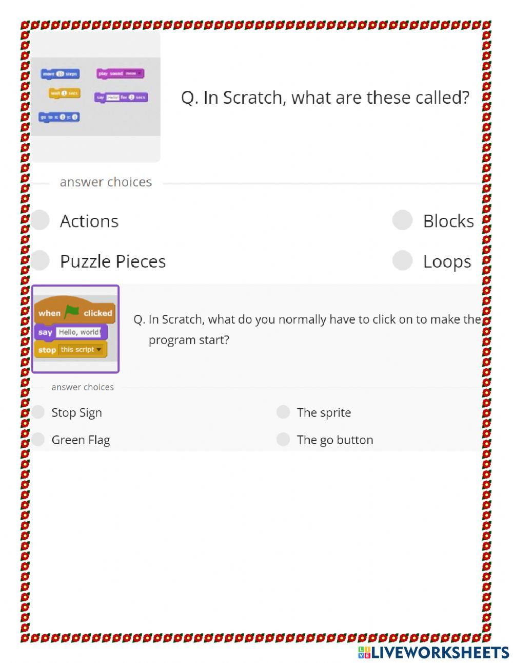 Scratch Program… | Free Interactive Worksheets | 1886128