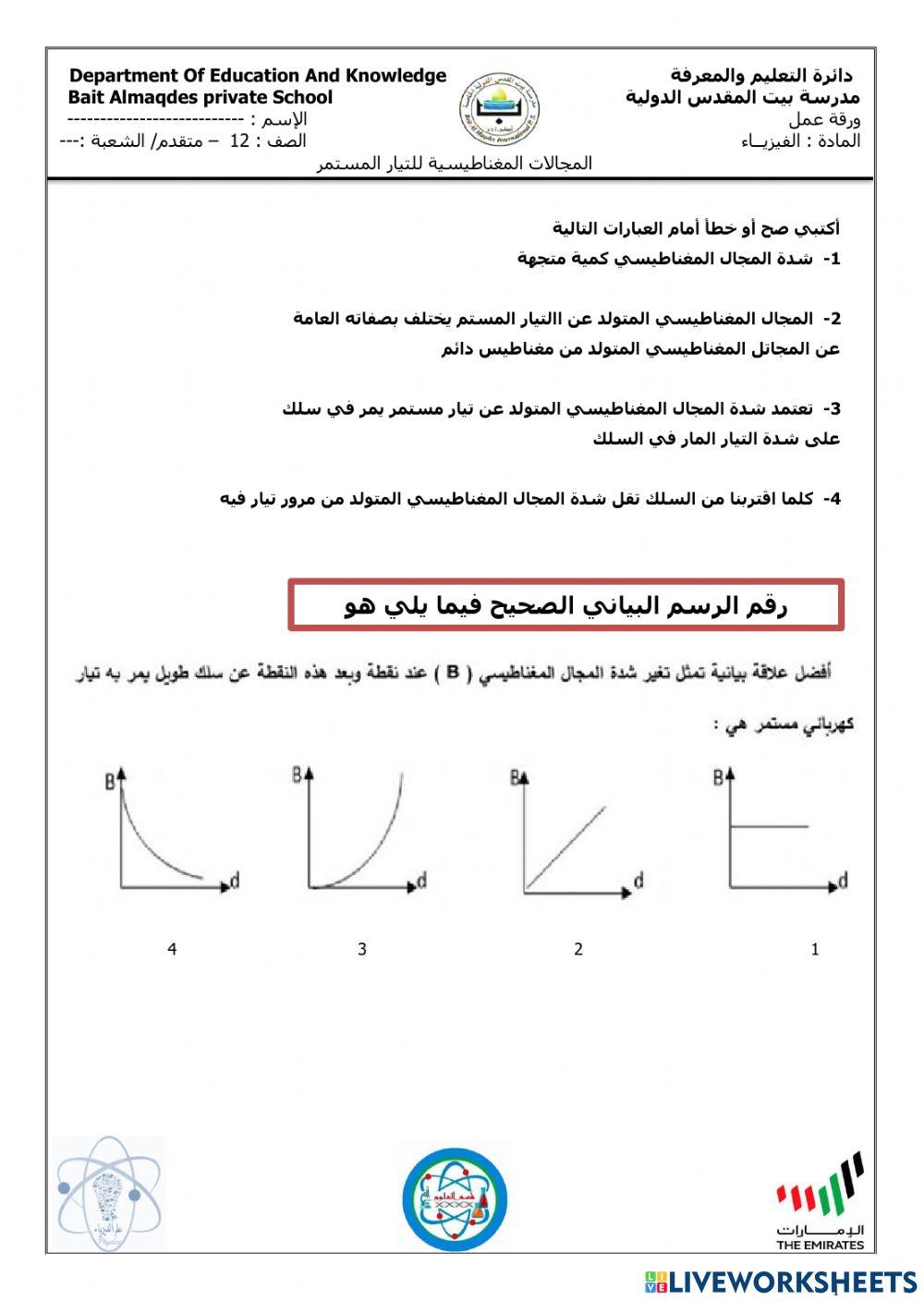 المجالات المغناطيسية للتيار المستمر