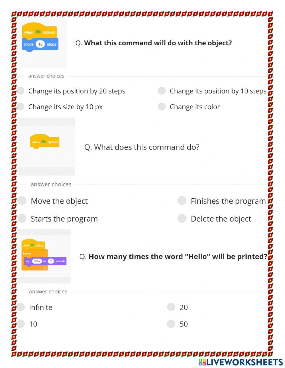 Scratch Programming - PART B 1886207 | geethaa510 | Live