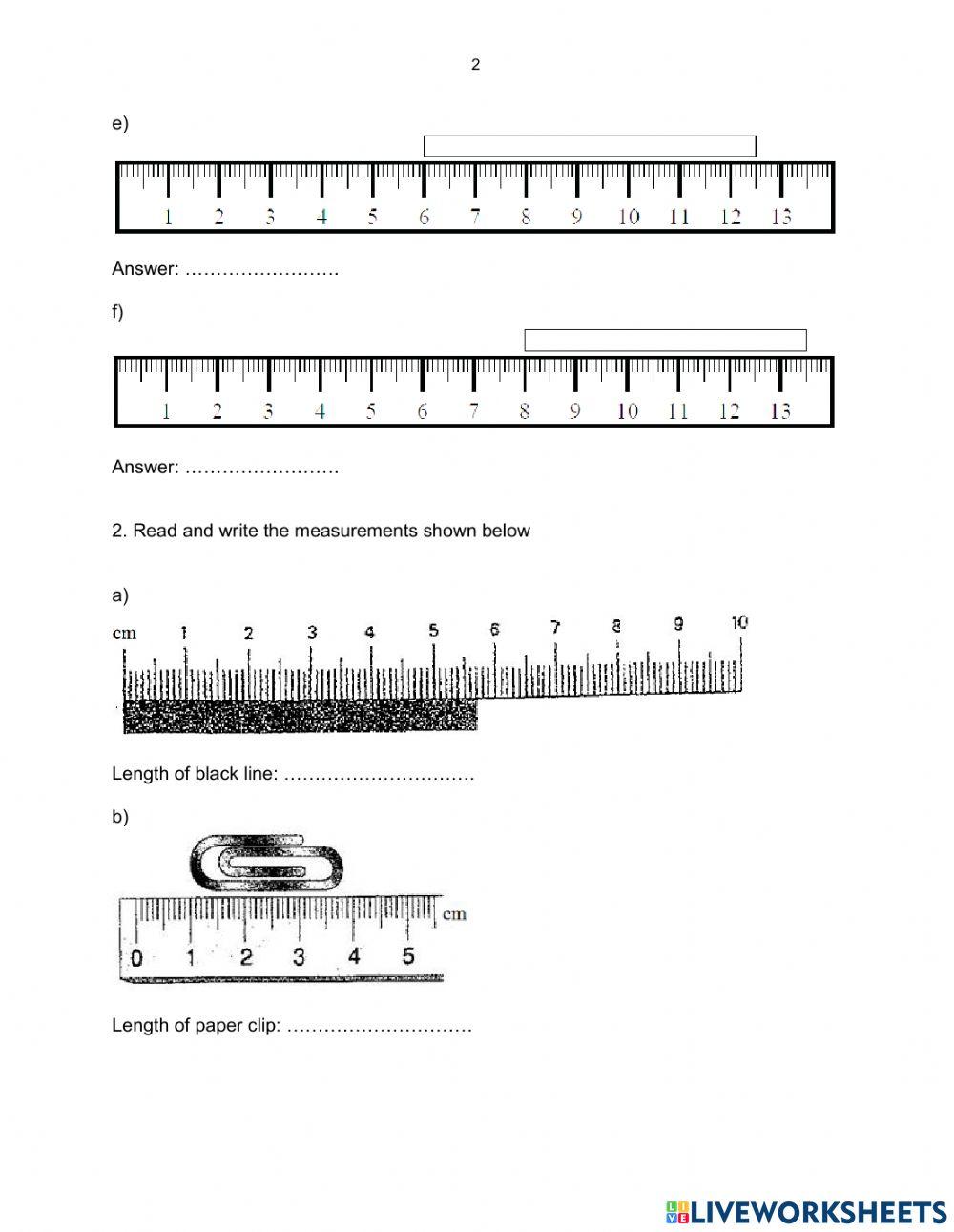 Exercise 1.7 (measuring length part 1)
