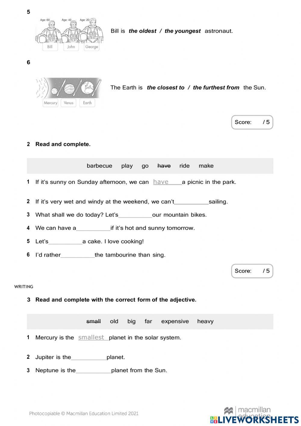 Grammar exam 4th grade second period online exercise for live worksheets