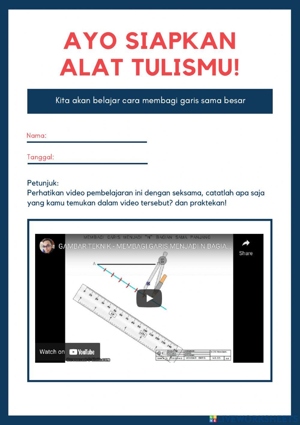 Membagi garis dan perbandingan ruas garis