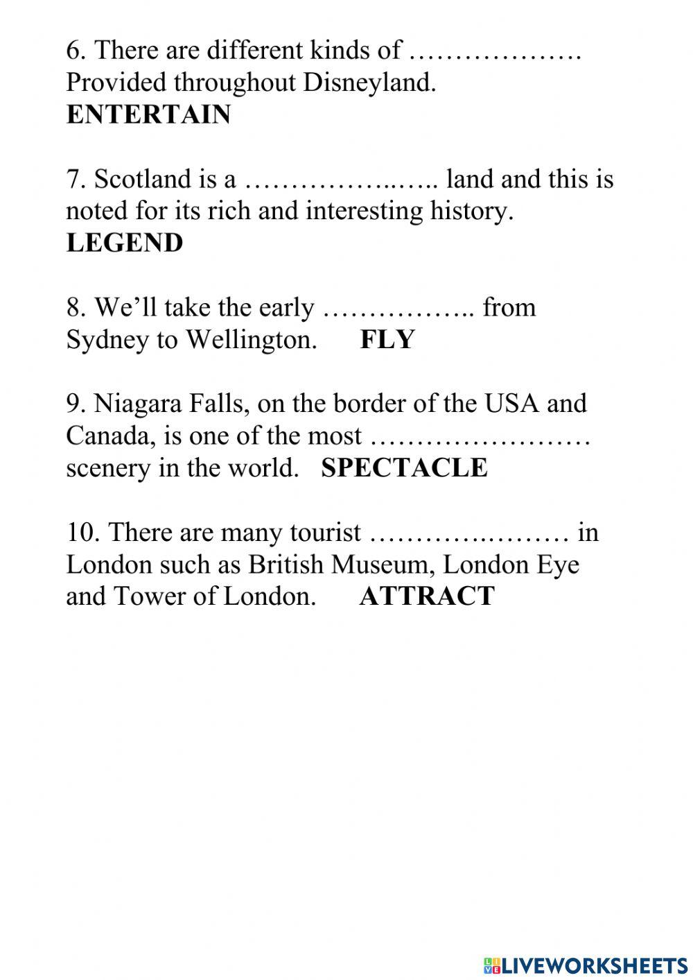 Wordform 2 unit 8  class 8