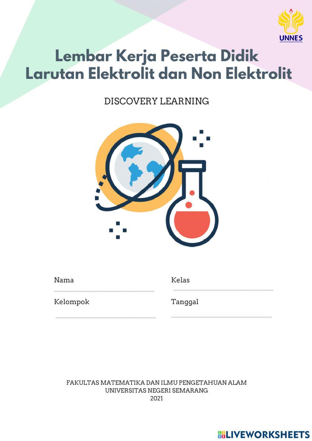 LKPD Larutan Elektrolit dan Non Elektrolit.