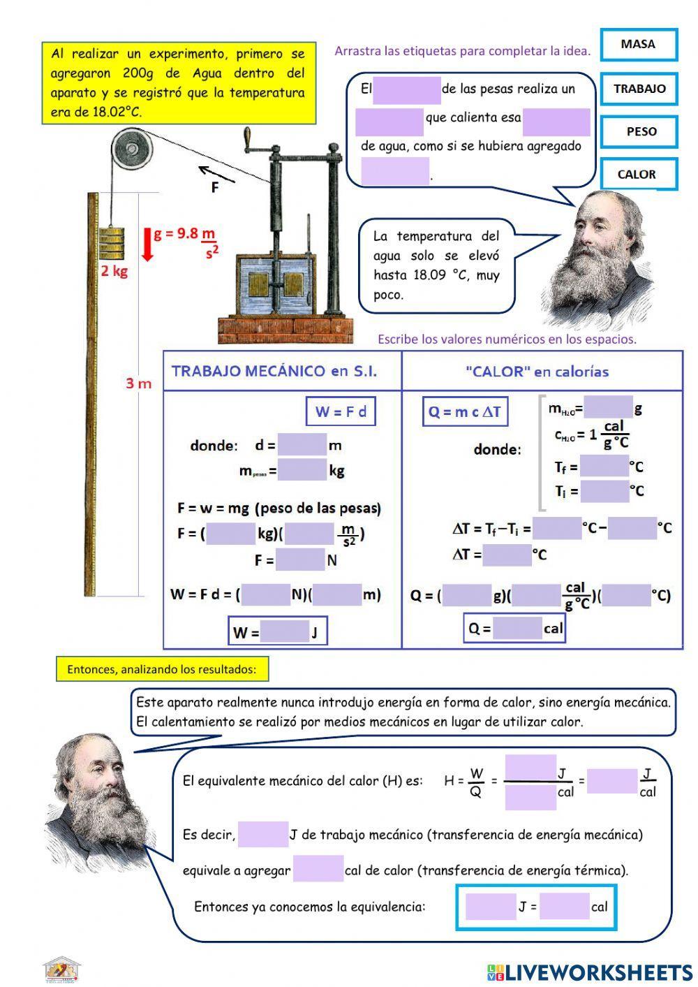 Equivalente Mecánico del Calor