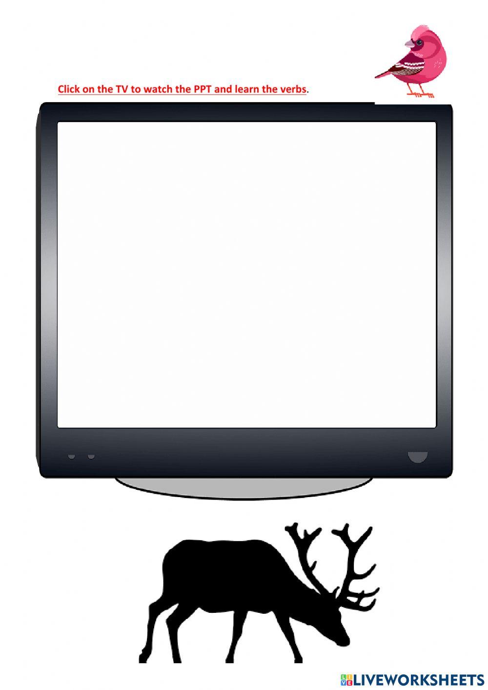 Irregular verbs on animals for French students