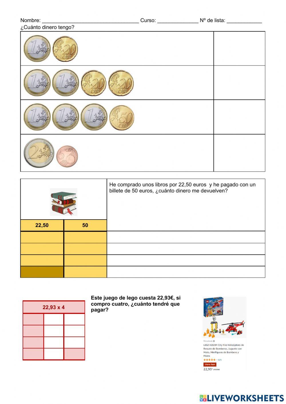 Control de números decimales 3º