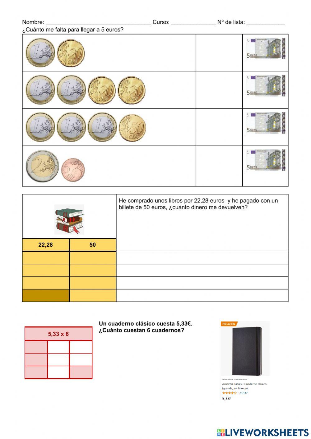 Control de números decimales 4º