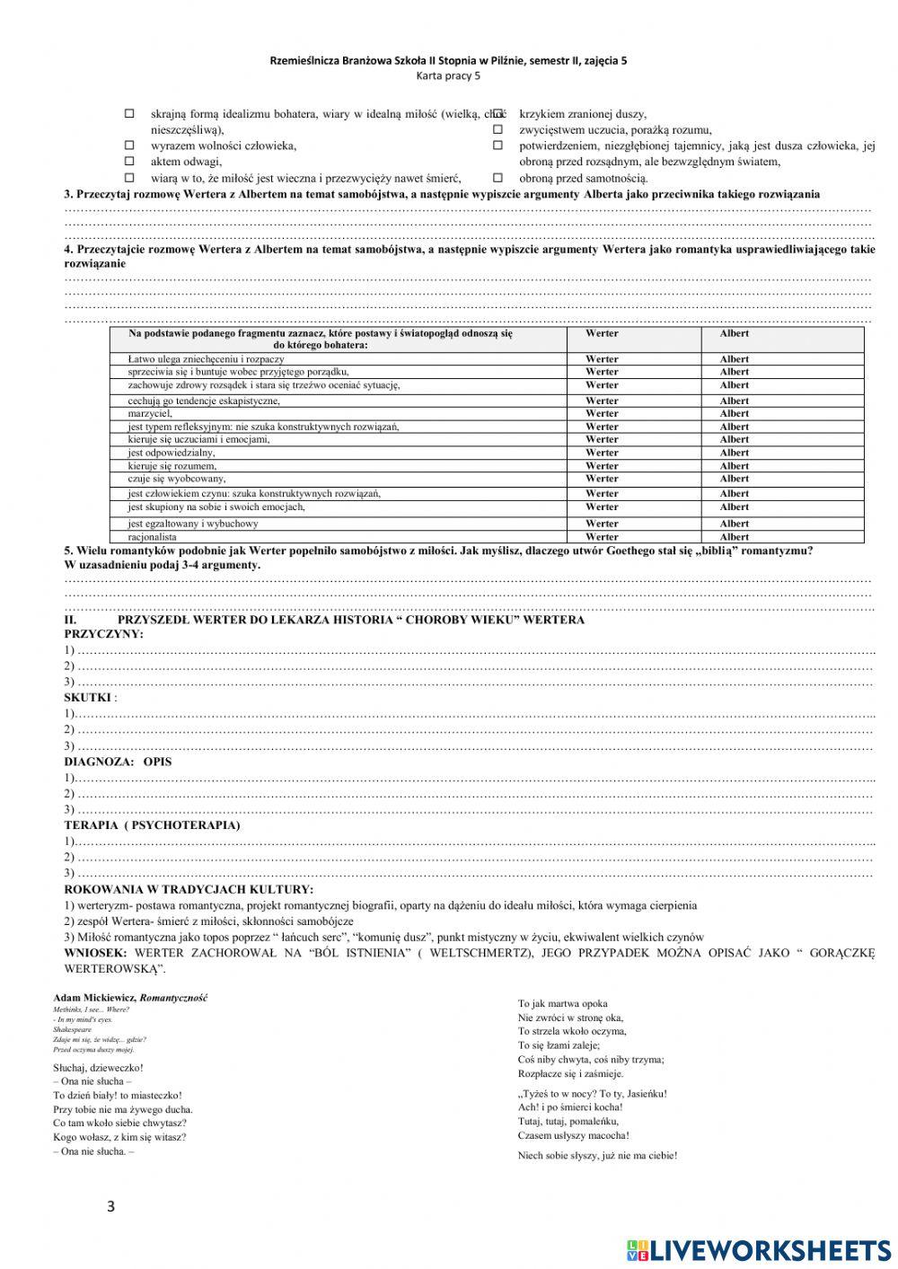 Rzemieślnicza Branżowa Szkoła II Stopnia w Pilźnie, semestr II, zajęcia 5