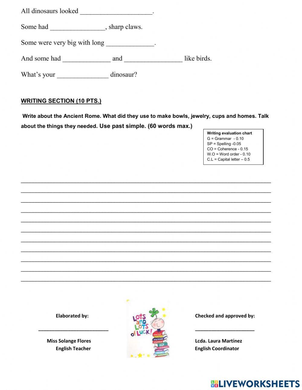 2nd Exam L&W 5th Int
