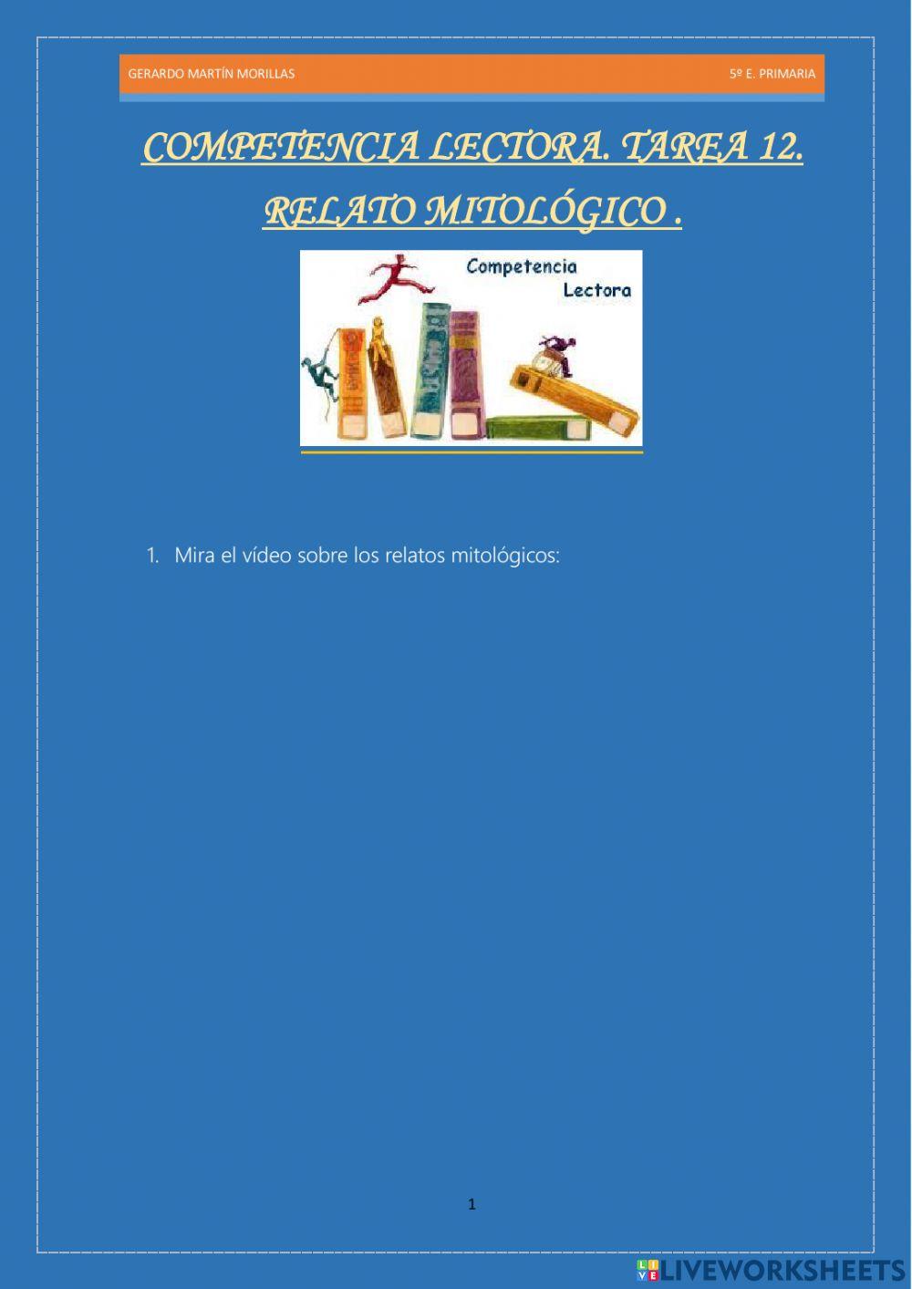 Competencia lectora. Tarea 12.