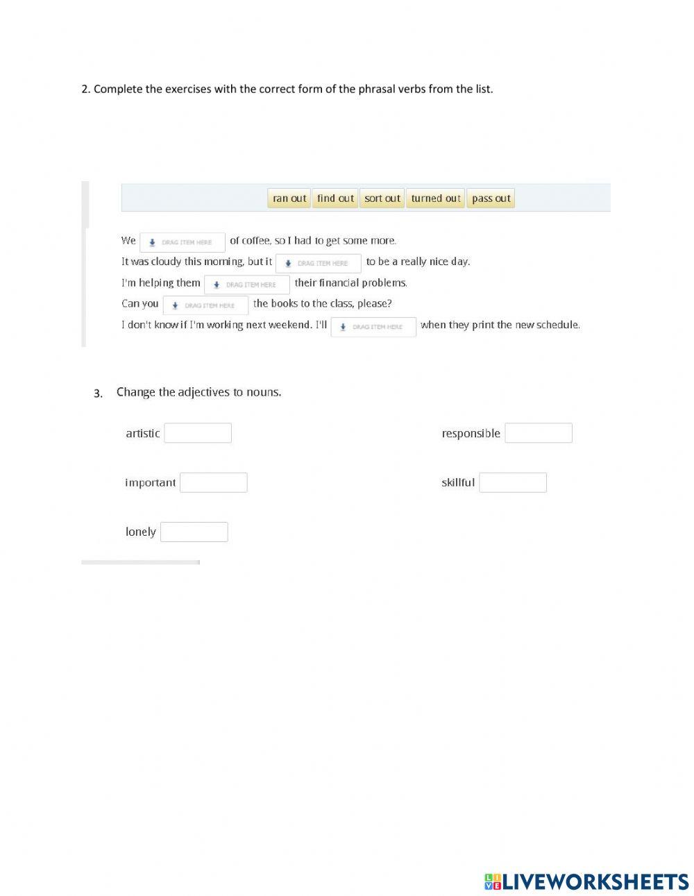 Test Revision Units 1 to 6
