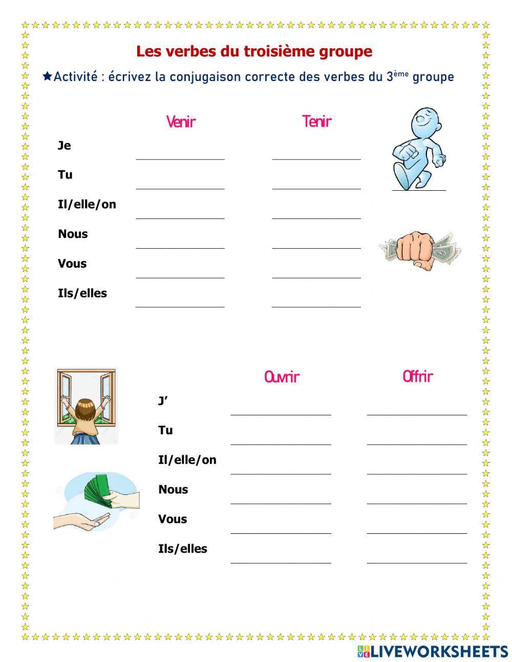 Les verbes du troisième groupe - IR-IRE