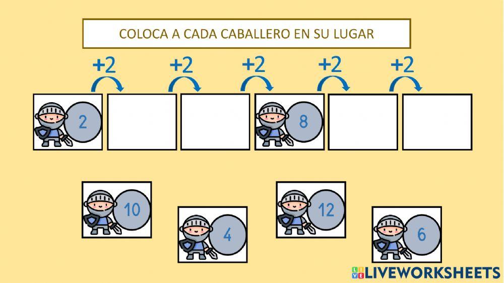 Suma y ordena a los caballeros