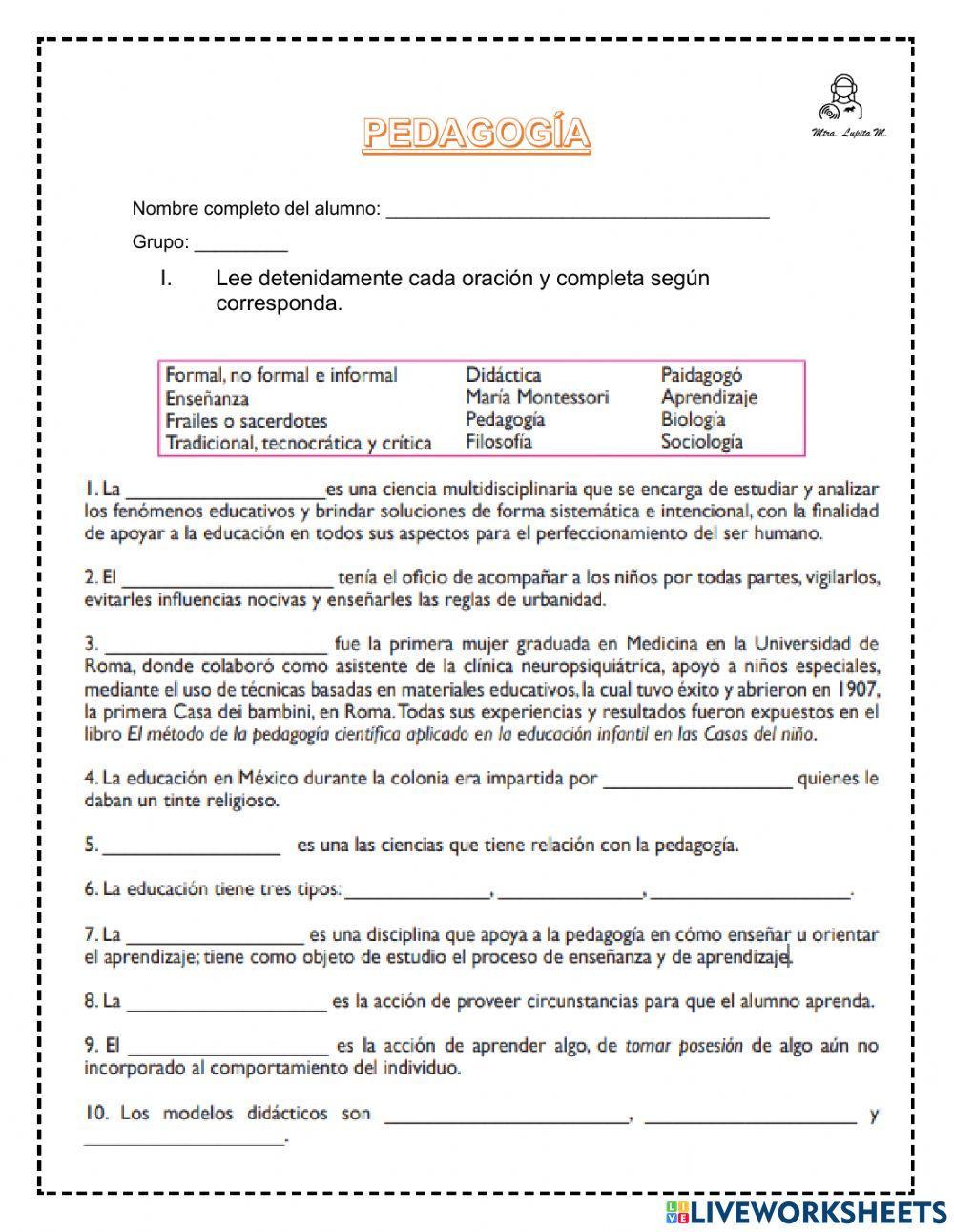 Origen de la pedagogia