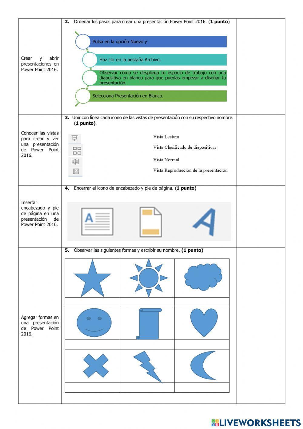 Exámen Quimestral Noveno Computación