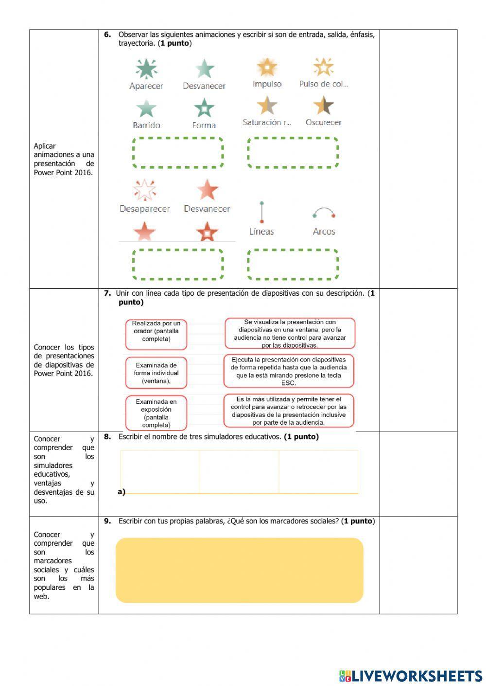 Exámen Quimestral Noveno Computación