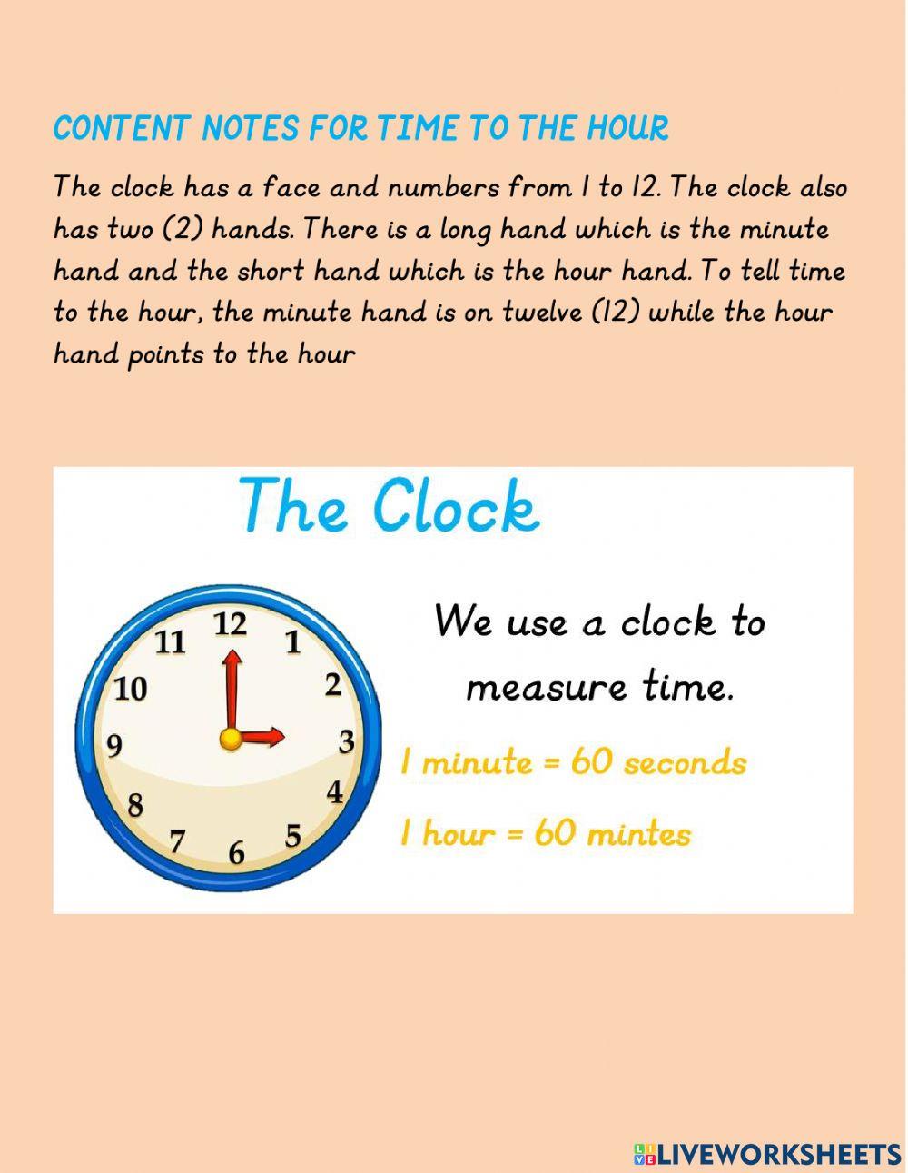 Time to the Hour Time to the Hour