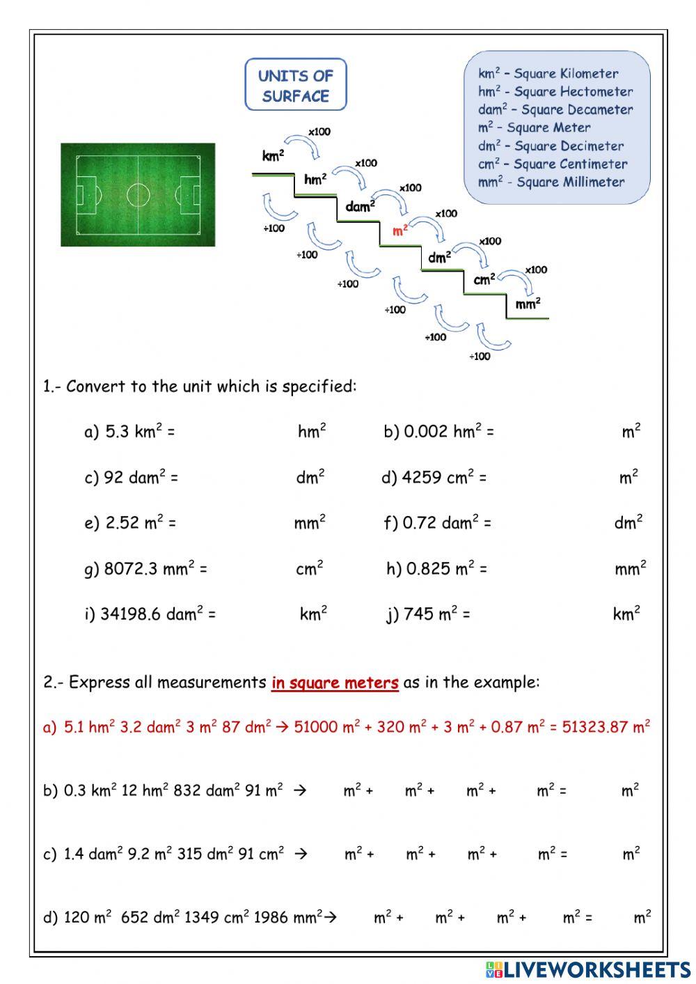 Units Of Surface Units Of Surface