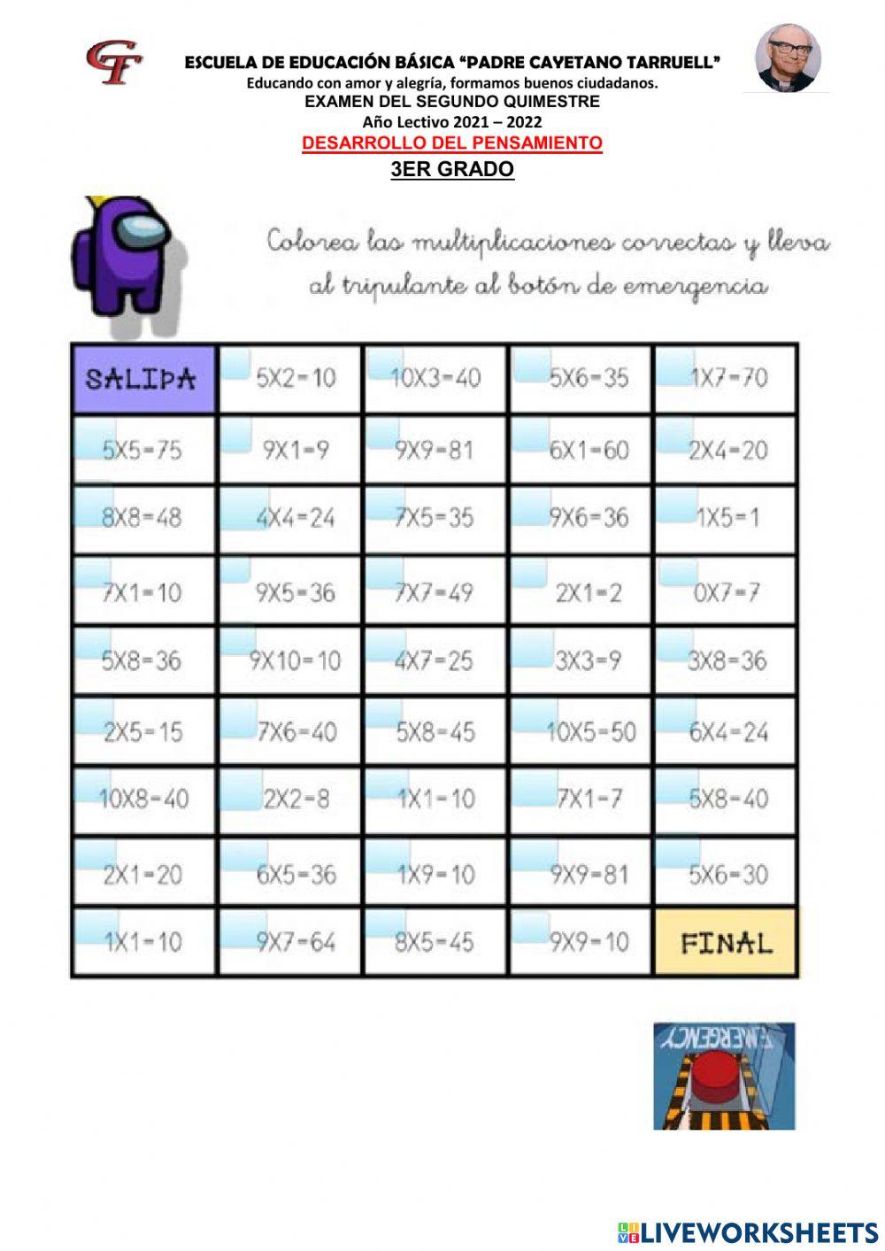 Examen de desarrollo del pensamiento