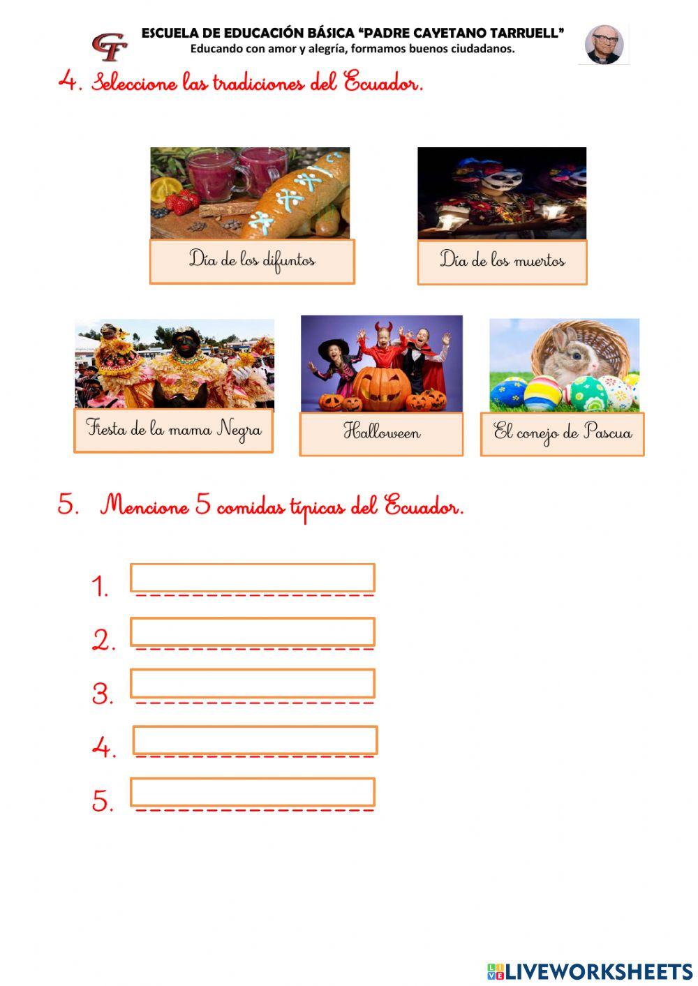 Examen de estudios sociales 2do quimestre