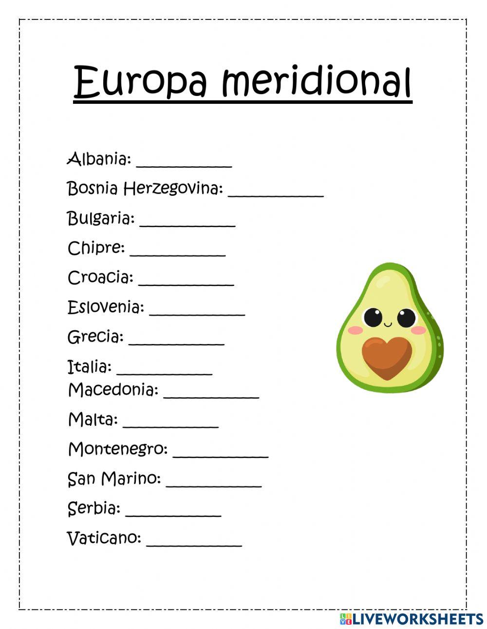 Europa meridional capitales