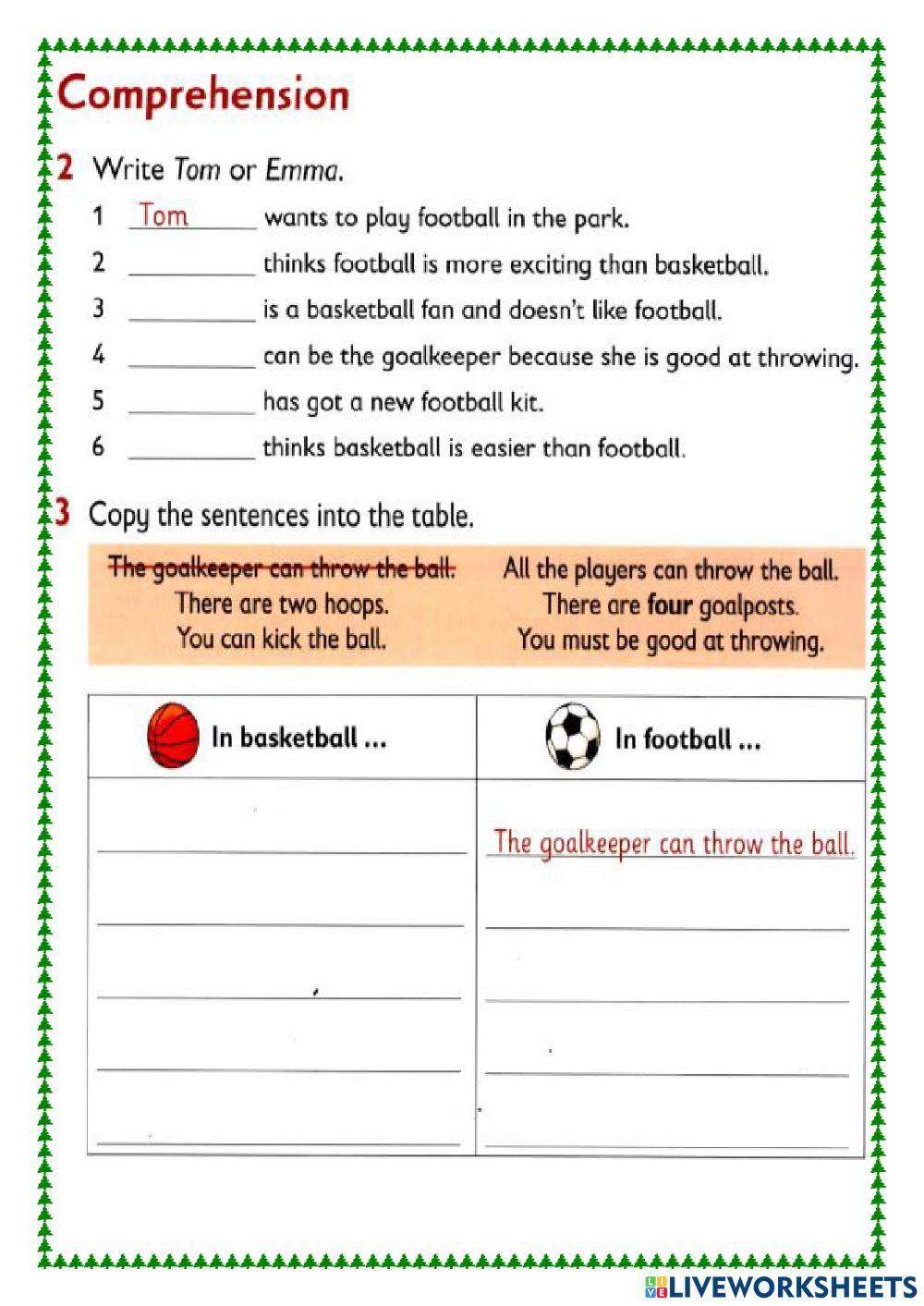 R&W 4 My favorite sport