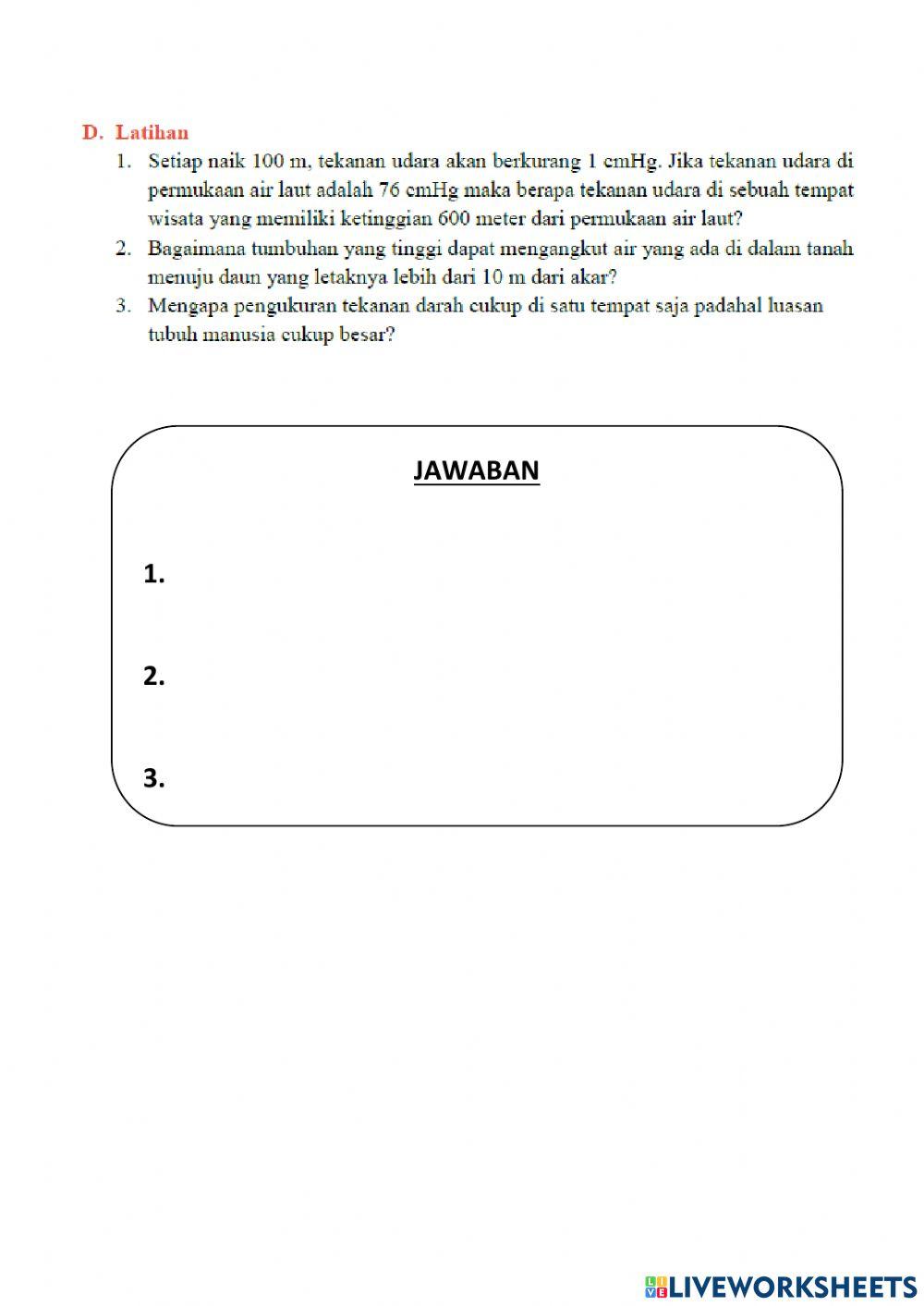 Tekanan zat dalam kehidupan sehari-hari