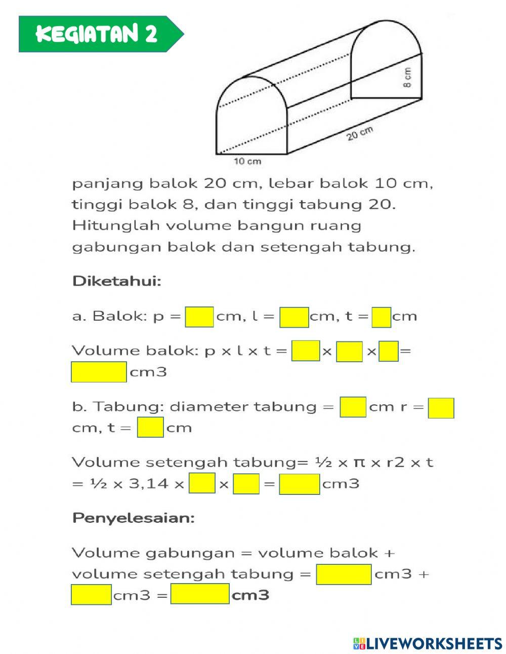 Matematika Gabungan bangun ruang