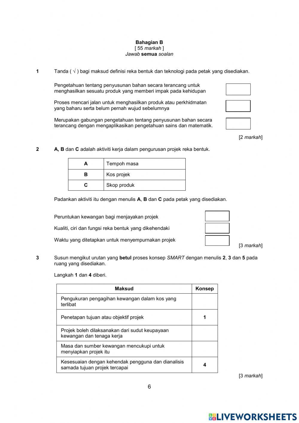 Ujian Pentaksiran RBT Tingkatan 2