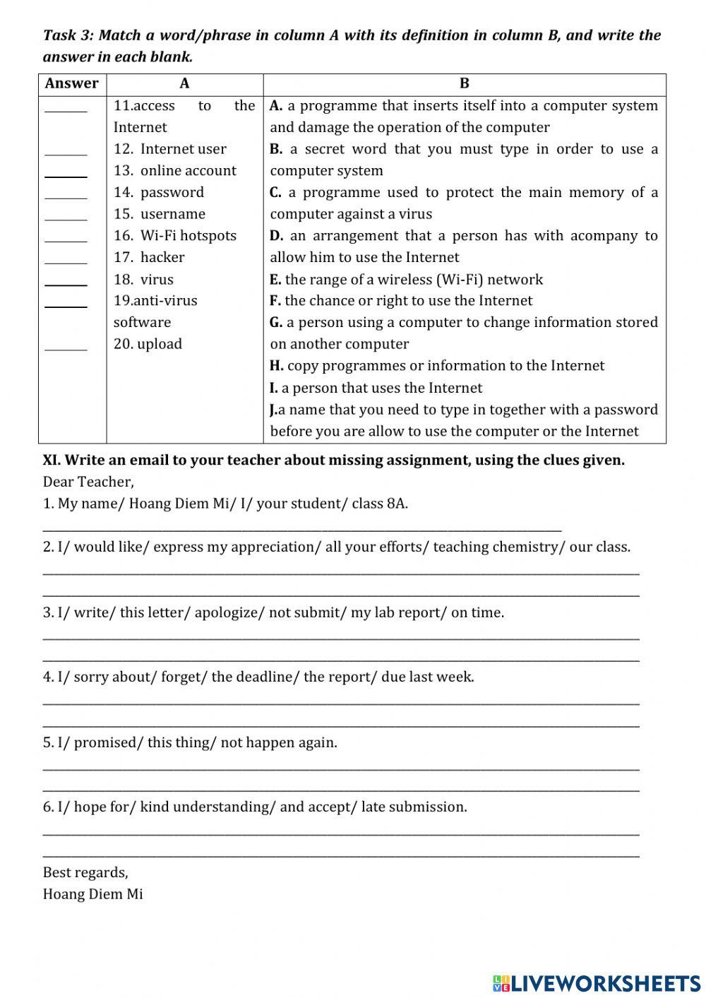 Grade 8 - Week 28 - Unit 10 - Grammar