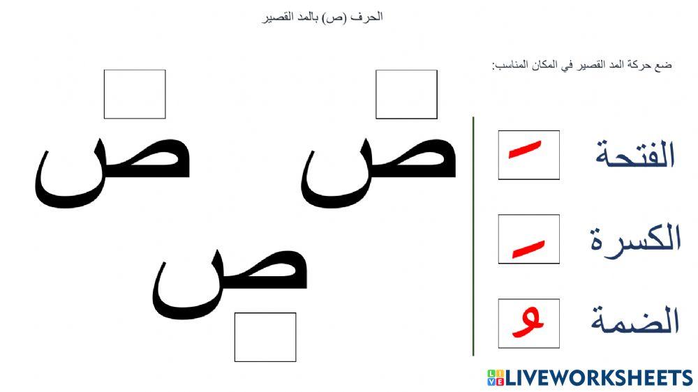 نشاط الحرف ص
