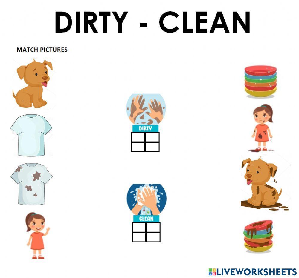Dirty clean 1888266 MissKarlaS LiveWorksheets