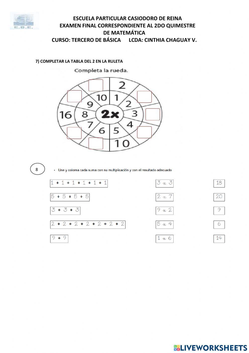 Evaluación dematemática