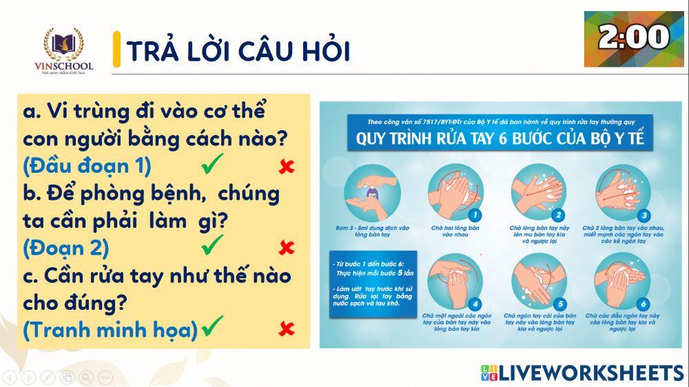 Rửa tay trước khi ăn - tìm hiểu bài