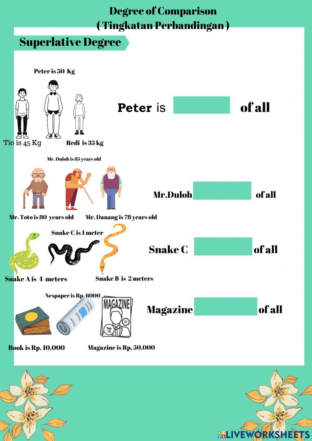 Degree of Comparison