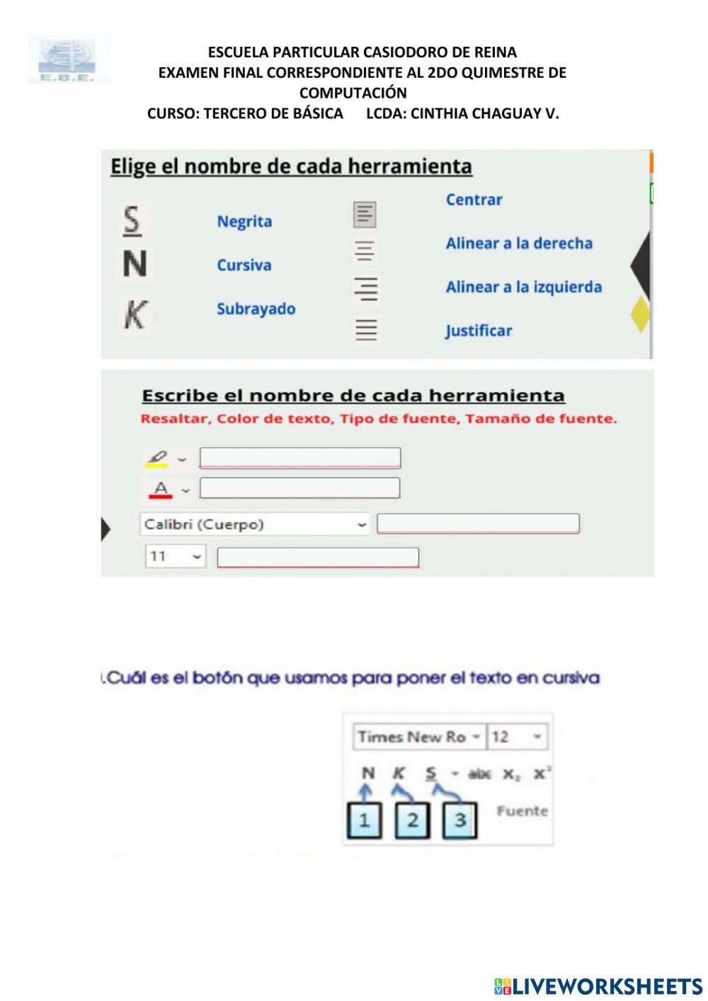 Examen de computación