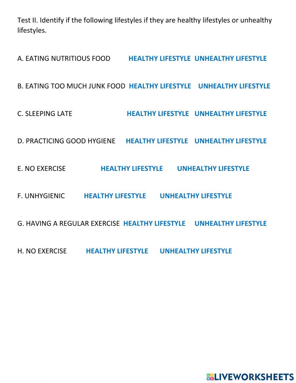 grade 3 Health 4th Monthly exam