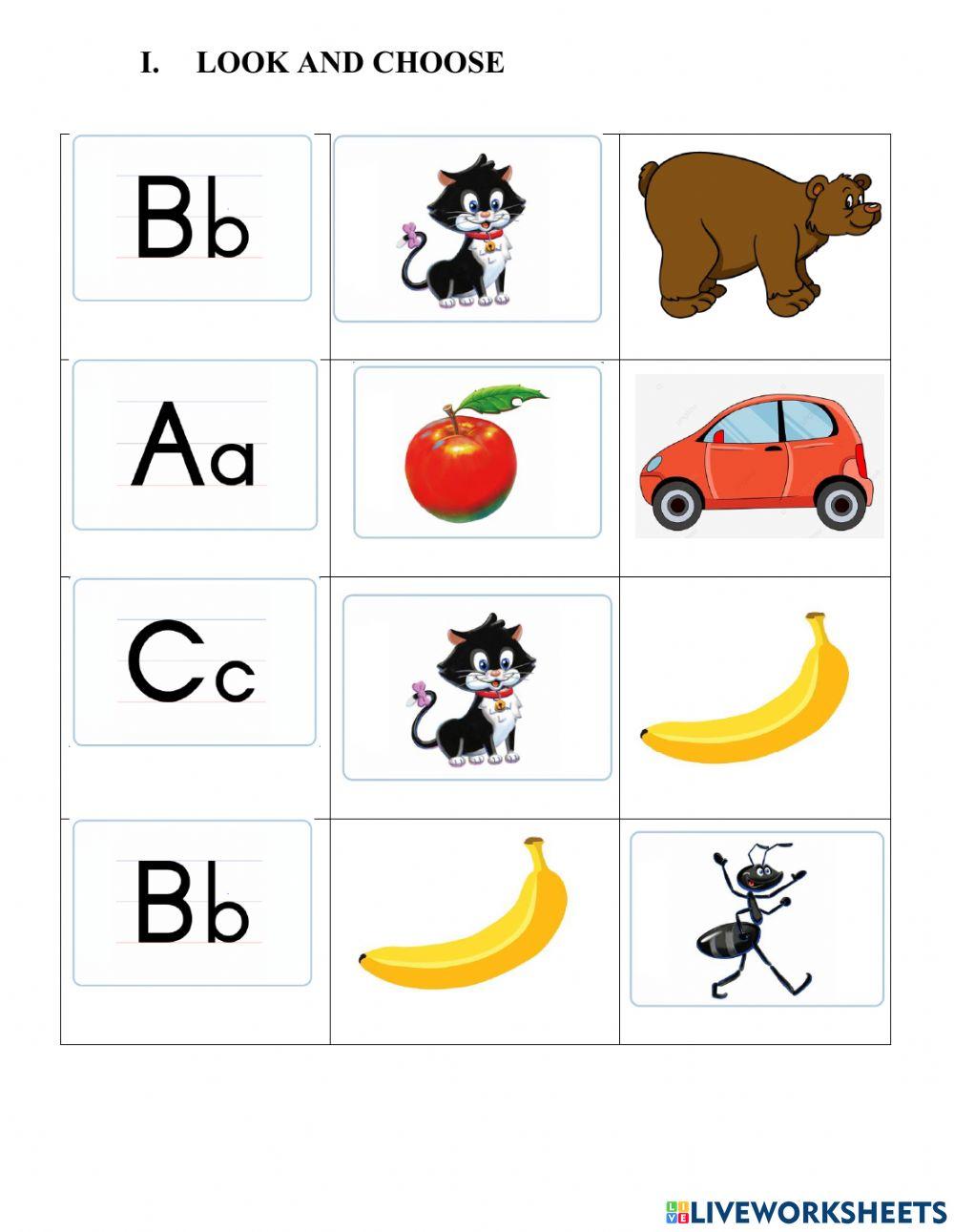 Letter A,B,C