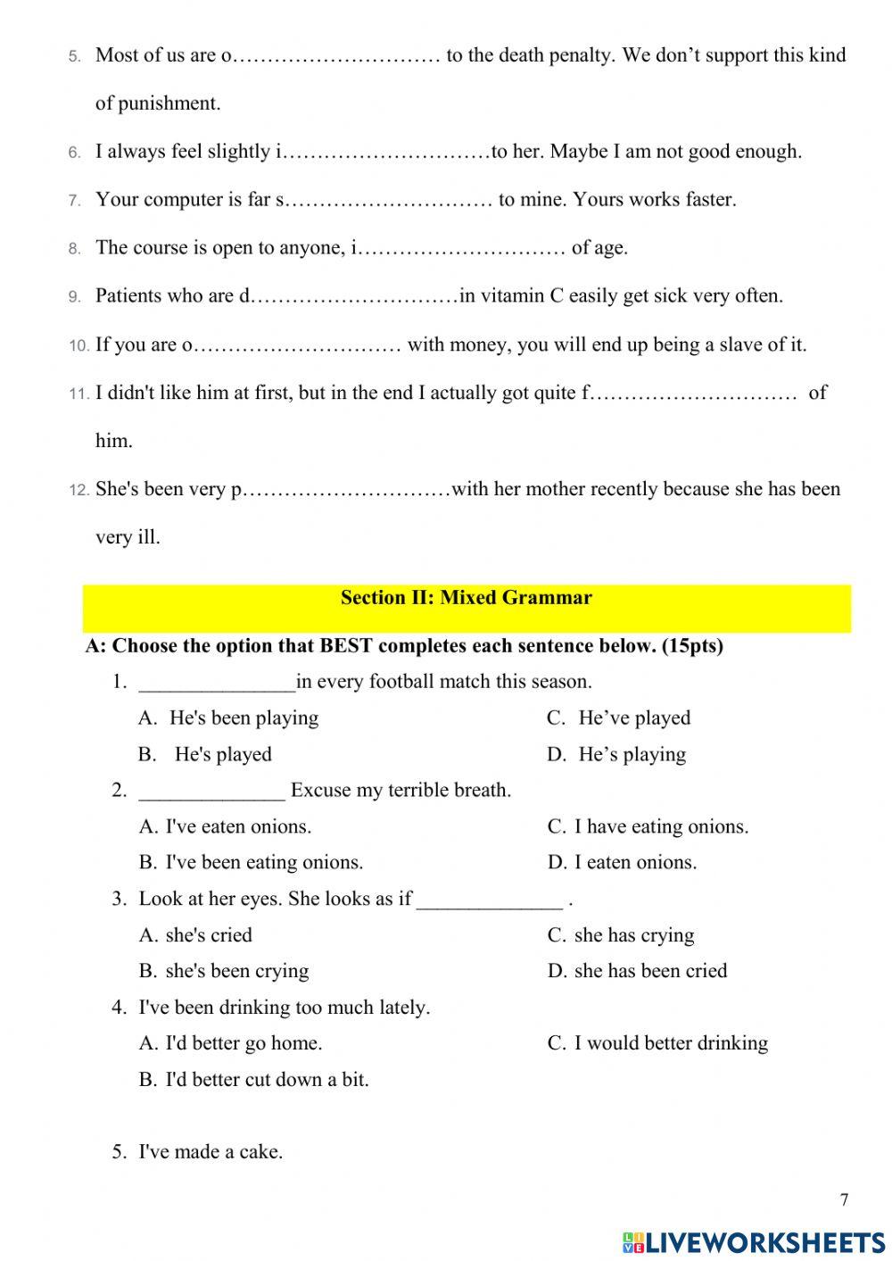 Level 6 Midterm Test