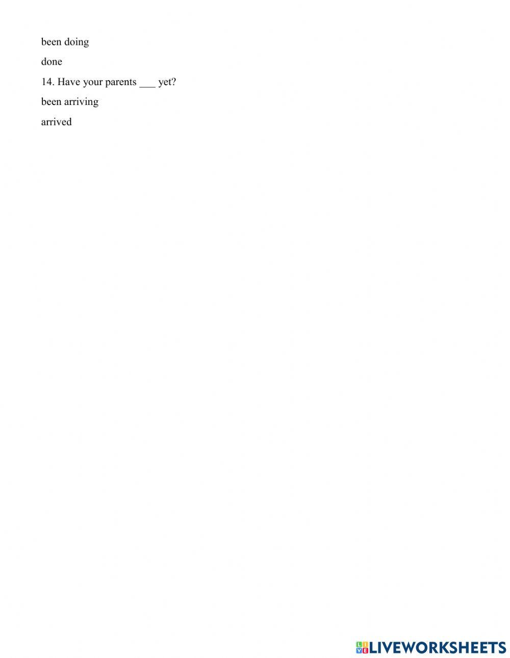 Present perfect simple and continuous