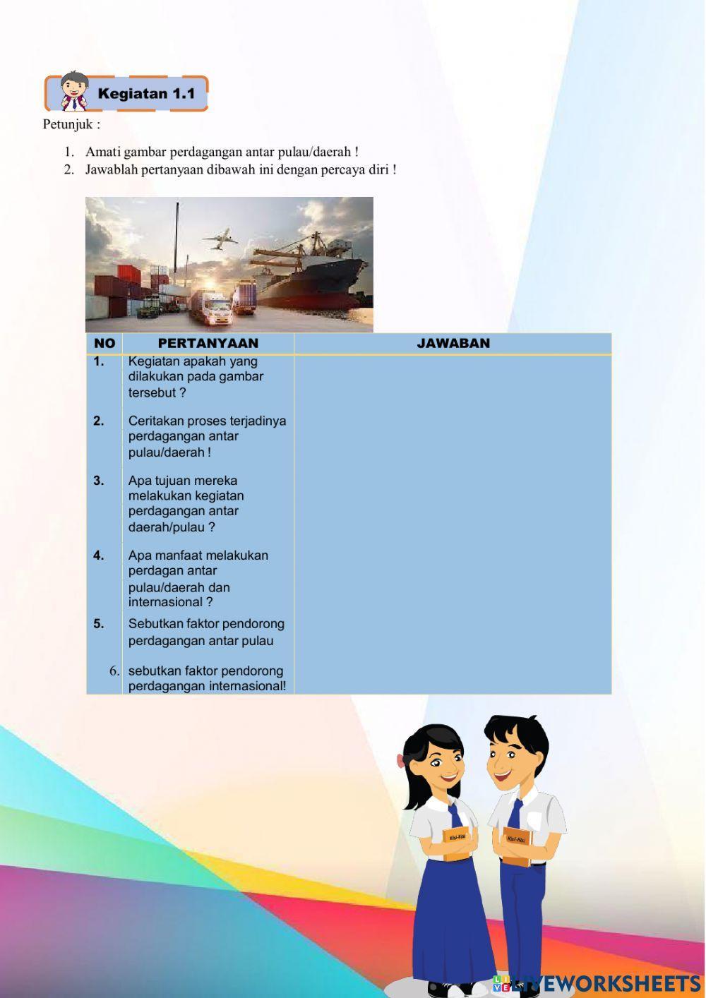 Lkpd perdagangan antar pulau dan internasional